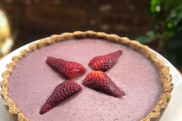 Receita - Torta de morango nutritiva