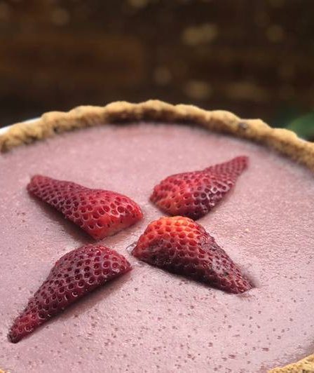 Receita - Torta de morango nutritiva