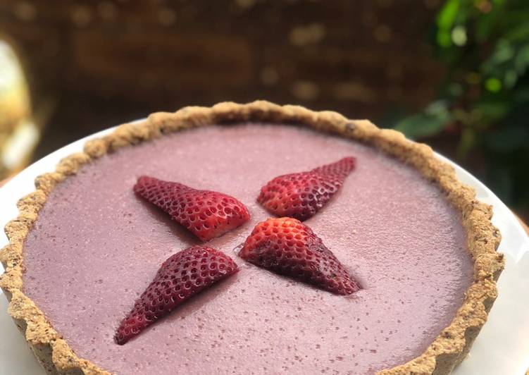 Receita - Torta de morango nutritiva