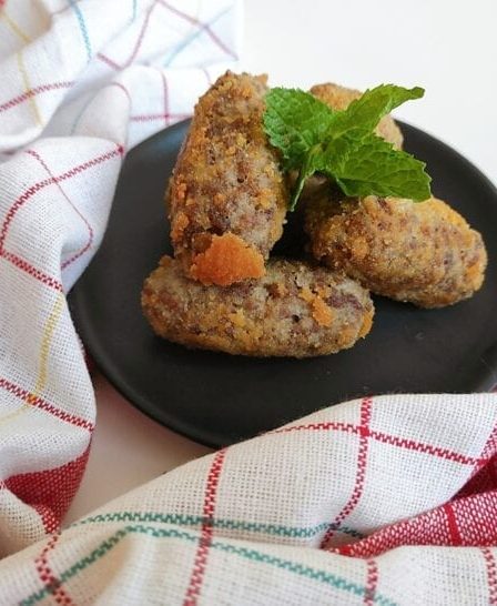 Croquete de carne moída simples