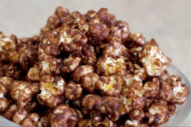 Pipoca doce de chocolate