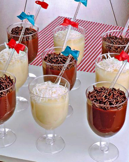 Beijinho e brigadeiro no copinho