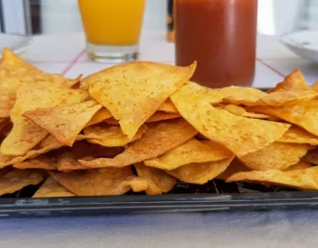 Nachos feito em casa na airfryer