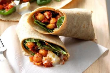 Wrap de Grão-de-Bico Picante