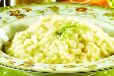 Receita de Arroz cremoso aos quatro queijos