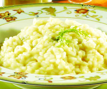 Receita de Arroz cremoso aos quatro queijos