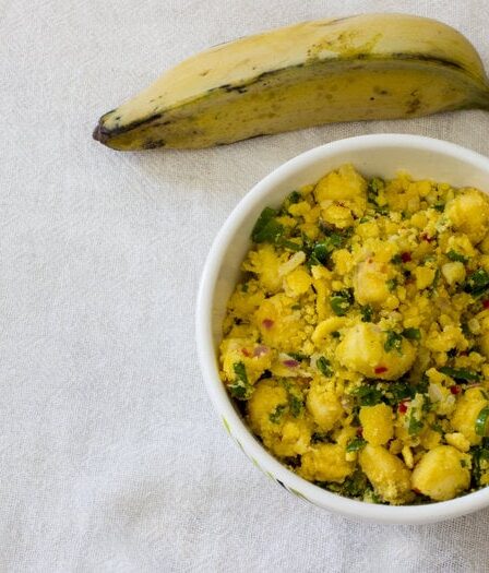 receita Farofa de banana da terra