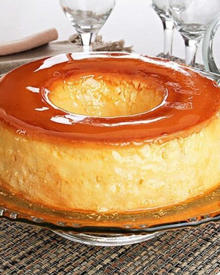 receita Pudim diet de leite