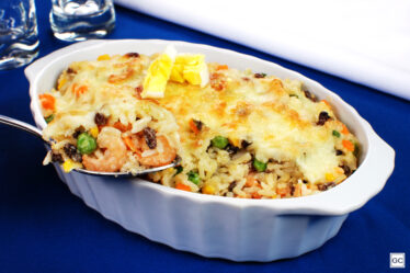 receita de Arroz à grega com camarão