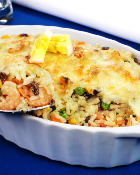 receita de Arroz à grega com camarão