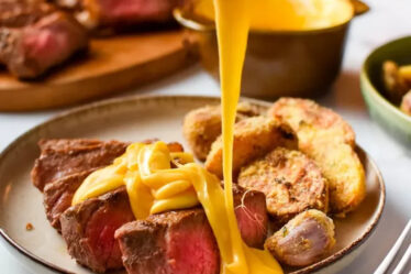 receita-de-Chorizo-com-fondue-de-queijos-e-batatas