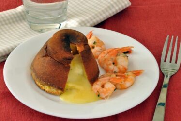 receita de Petit gâteau salgado com camarão