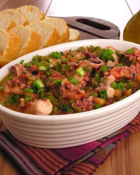 receita de Polvo ao vinagrete