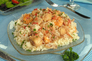 receita de Risoto de frutos do mar