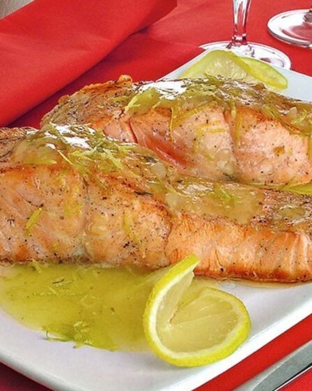 receita de Salmão ao molho de limão siciliano