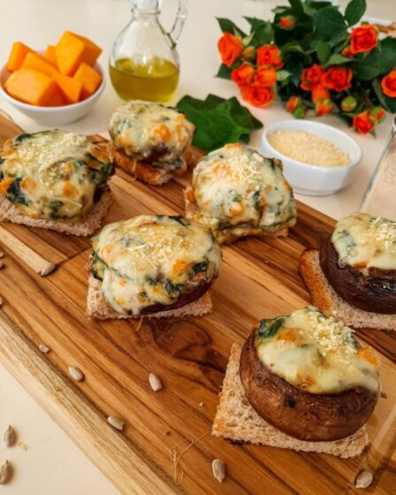 cogumelos-recheados-com-abobora-e-espinafre